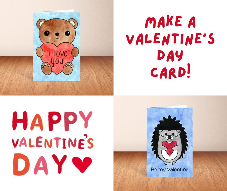 K-2nd "Make a Valentine's Day Card" Art Class