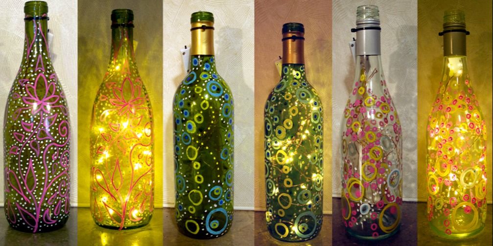 Bottle Lights at Over Easy