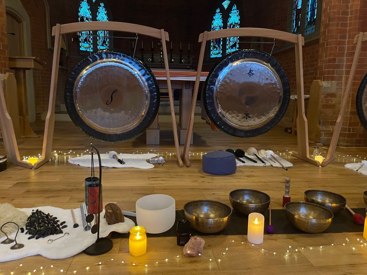 Gong and Crystal singing bowl sound bath