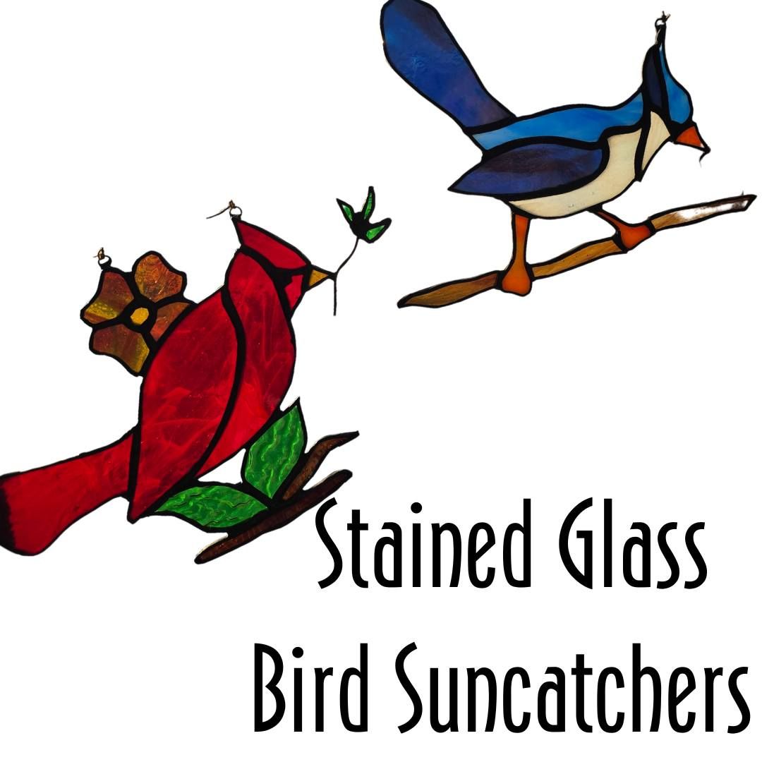 Stained Glass Bird Suncatcher with Studio Renaissance LLC