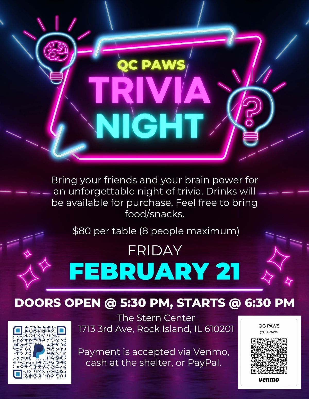 QC PAWS Trivia Night