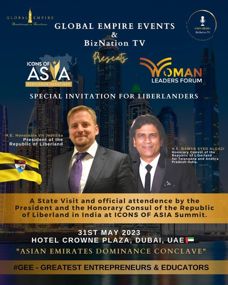 Liberland @ Asian Emirates Dominance Conclave 2023 in Dubai, UAE ??