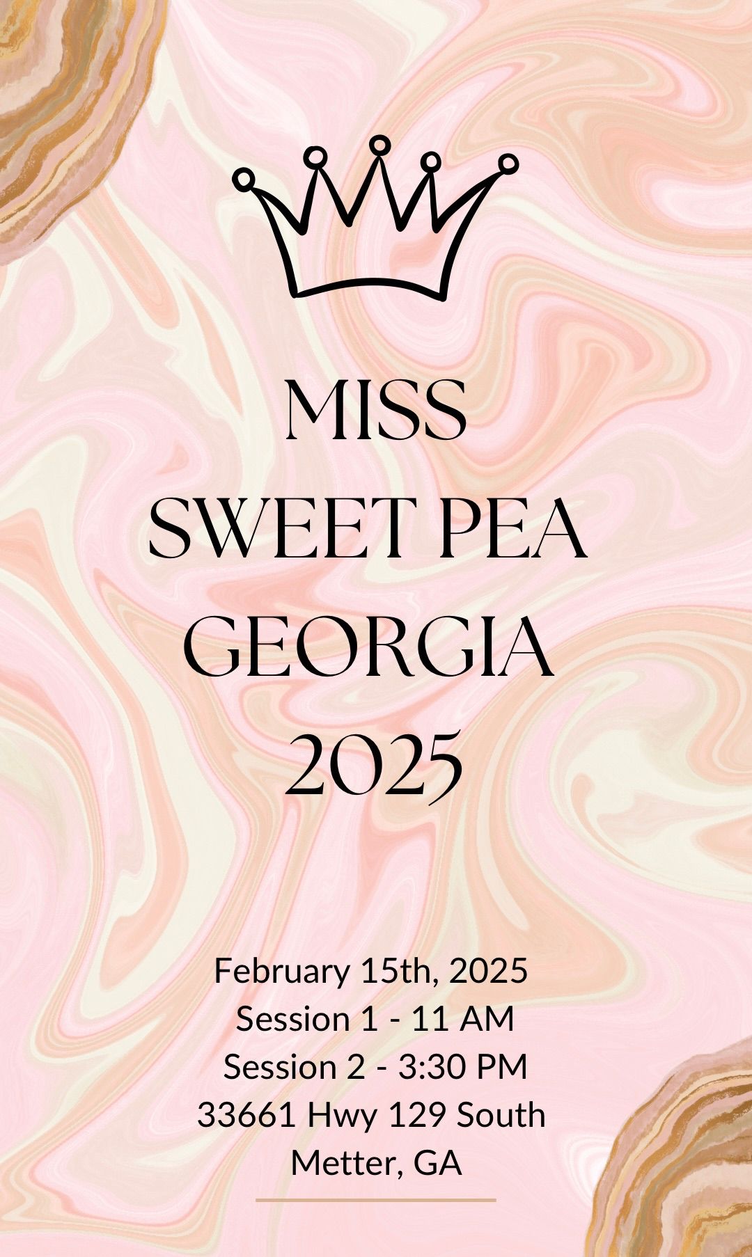 Miss Sweet Pea Georgia Pageant 2025 