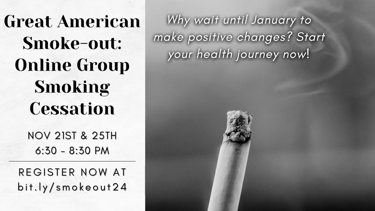 Great American Smoke-out: Online Group Smoking Cessation