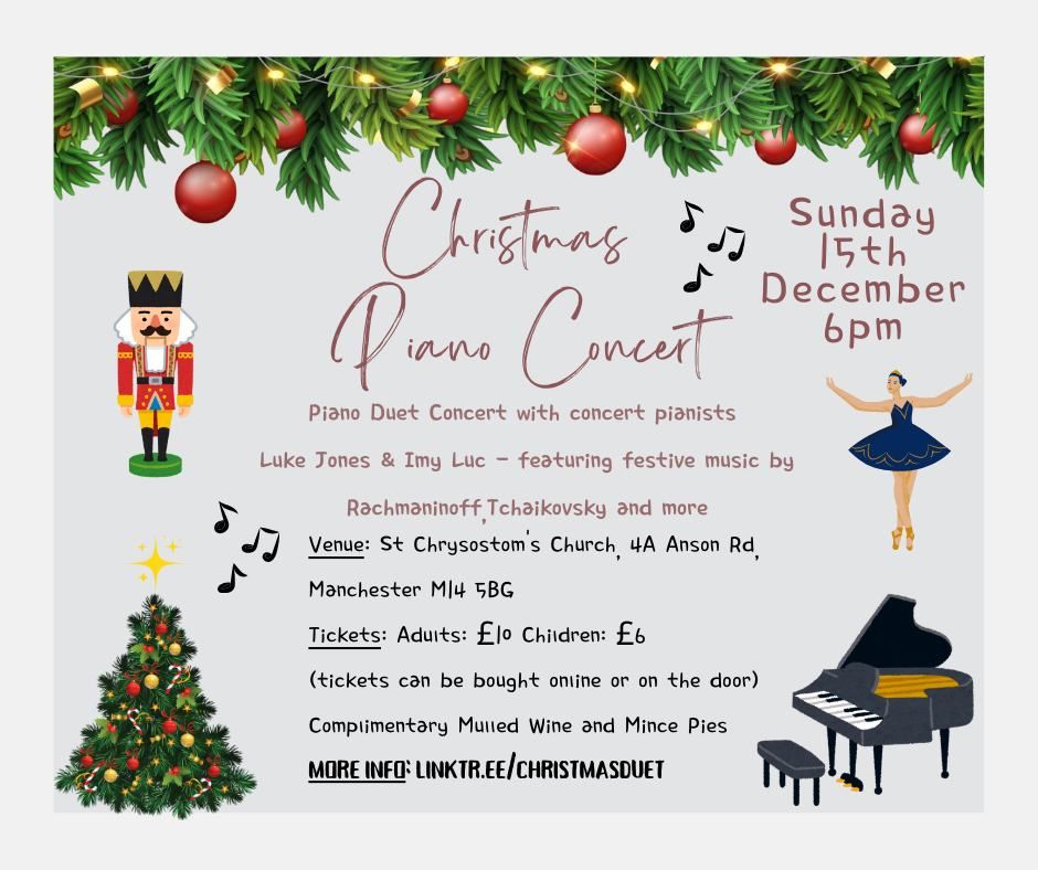 Christmas Piano Duet Concert at St. Chrysostom's