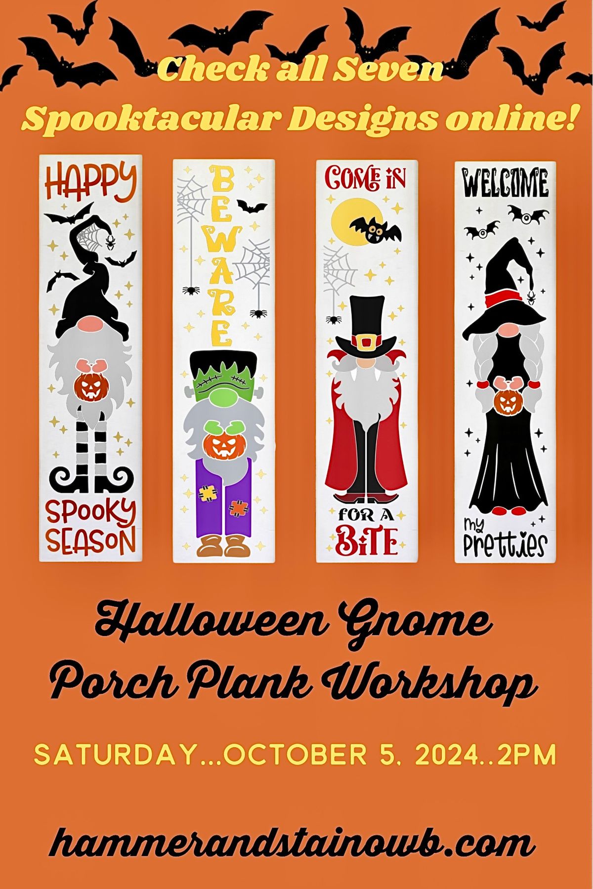 Halloween Gnome Porch Leaner Workshop!