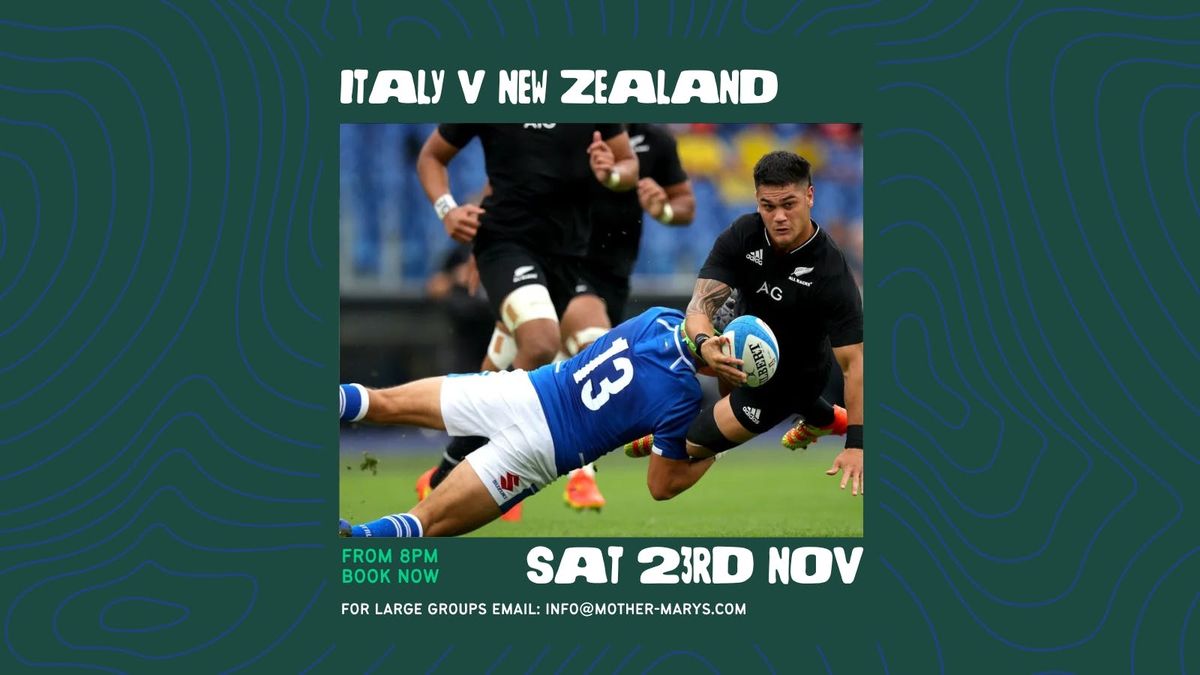 ITALY V NEW ZEALAND (int. Rugby) 