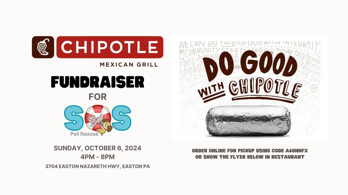 Chipotle Fundraiser Night for SOS Pet Rescue