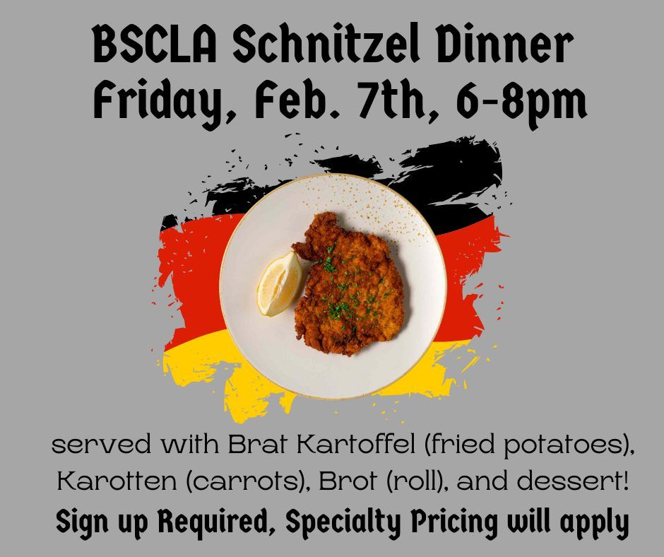 SIGN UP REQUIRED - Friday Dinner -  Schnitzel Dinner w\/ the Ladies Auxiliary