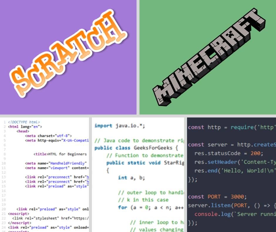 Using Scratch & Minecraft to Learn About Java, JavaScript & HTML