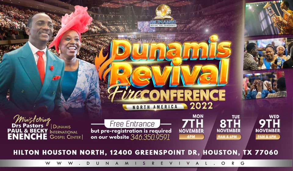 Dunamis Revival Fire Conference 2022, Hilton Houston North, 7 November 2022