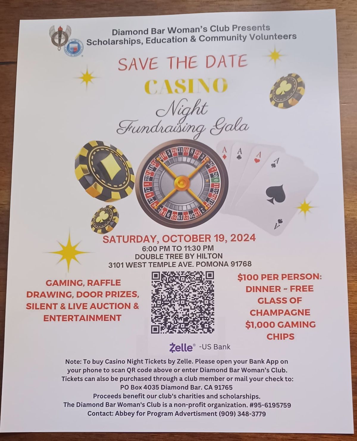 Diamond Bar Woman's Club-Casino Night Fundraising Gala