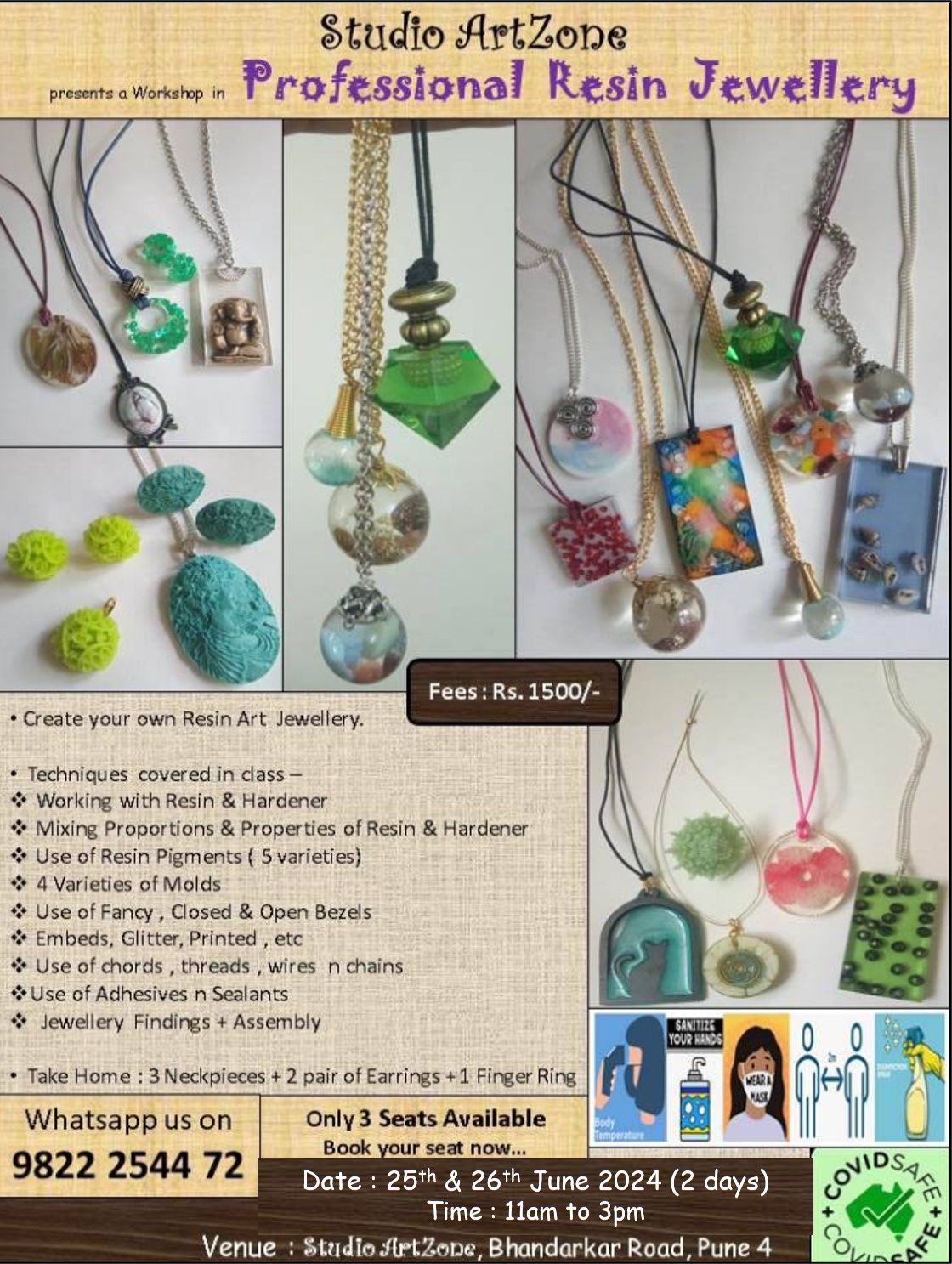 Designer Resin Jewellery Workshop