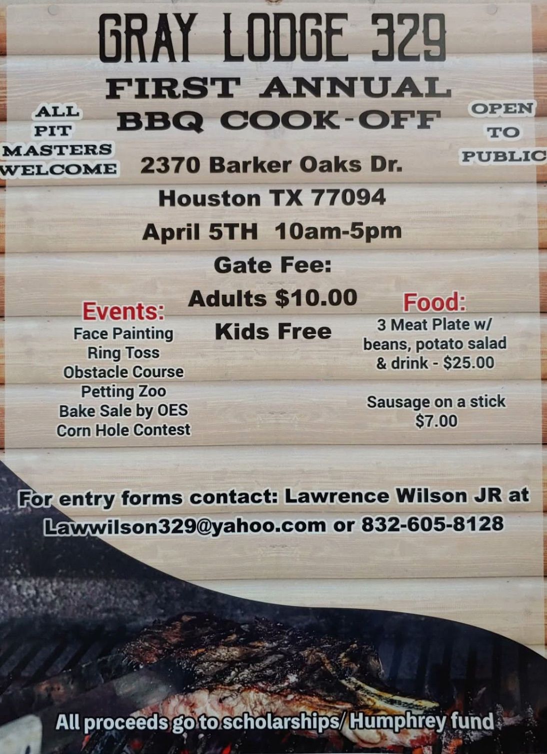 Gray Lodge 329 First Annual Cook Off