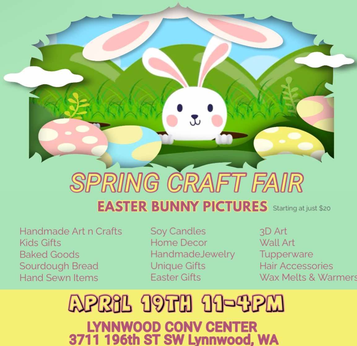 A Hopping Easter Craft Bazaar & Bunny Pictures!