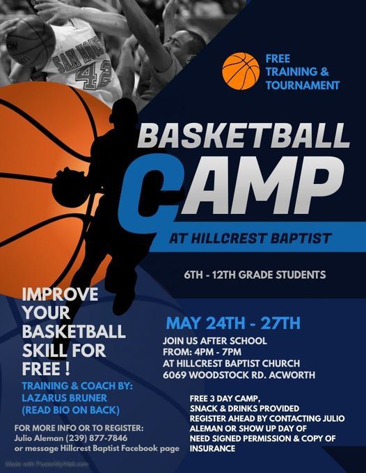 Basketball Camp/Tournament, 6069 Woodstock Rd NW, Acworth, GA 30102 ...