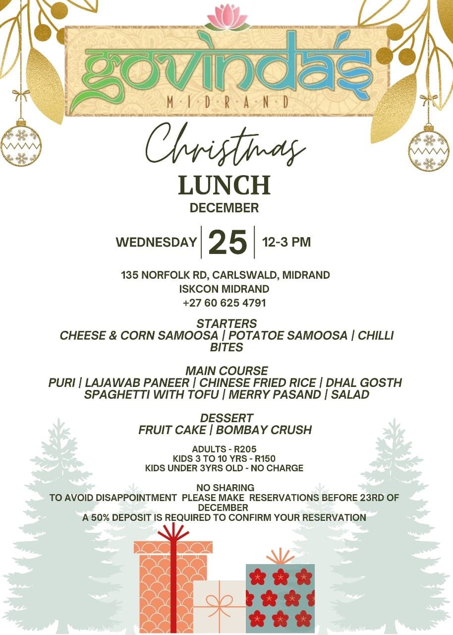 Govinda's Midrand Christmas lunch