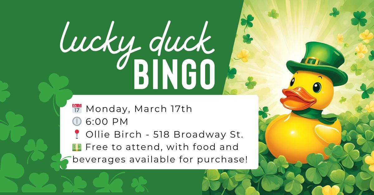 FREE - Lucky Duck Bingo \u2013 Family Friendly