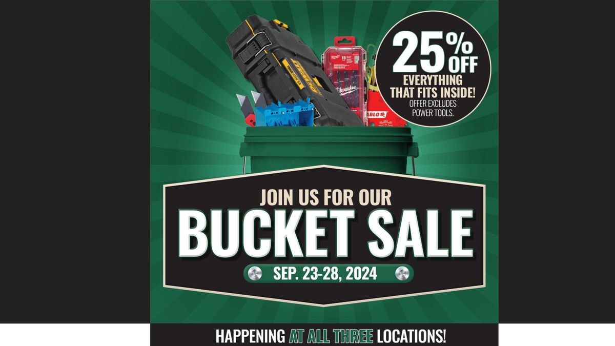 Bucket Sale\u201425% OFF Everything* That Fits 