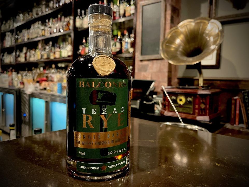 Texas Mickey Rye Balcones Texas Rye Single Barrel finished in Wine Cask Bottle Release ...