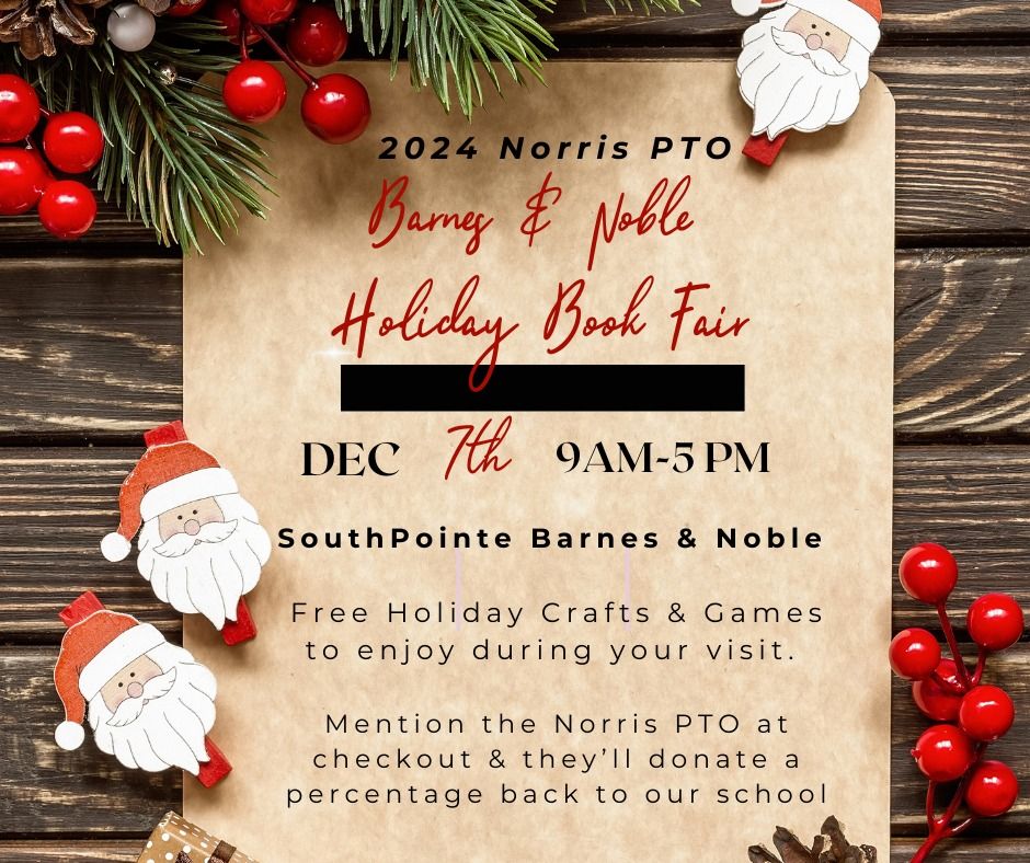 Norris PTO Holiday Barnes & Noble Book Fair 