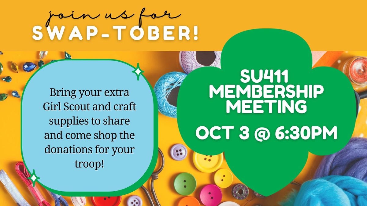 SU Membership Meeting: It's SWAP-tober!