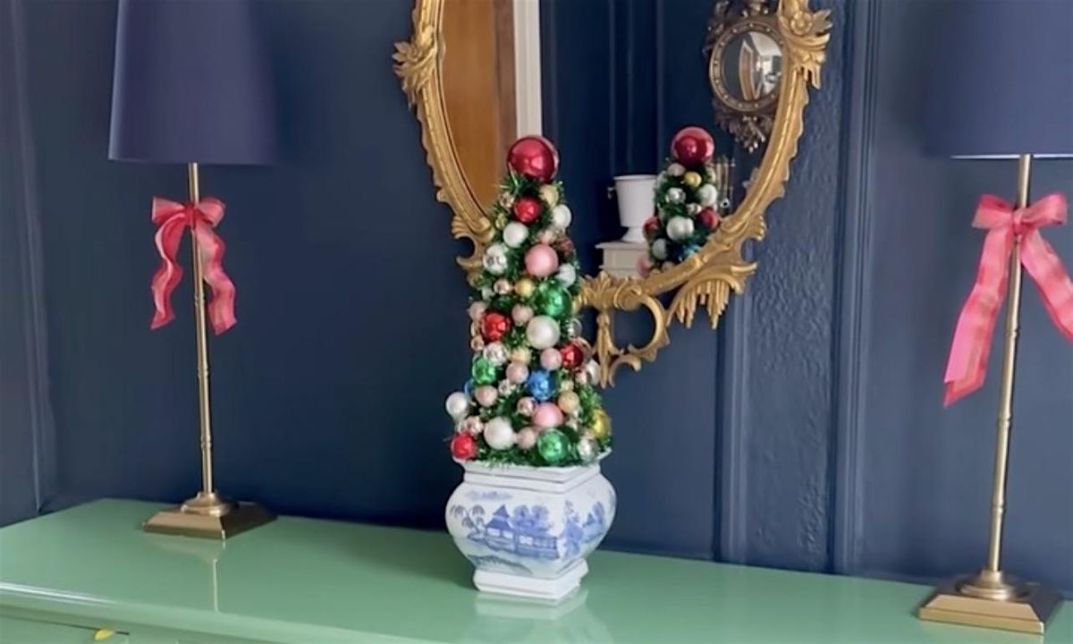 Holiday Ornament Topiary Make and Take with Sugarcoat Home