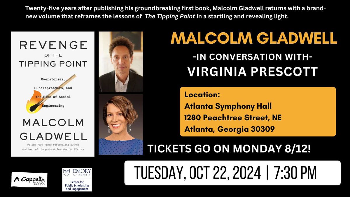 Malcolm Gladwell in conversation with Virginia Prescott | Revenge of the Tipping Point