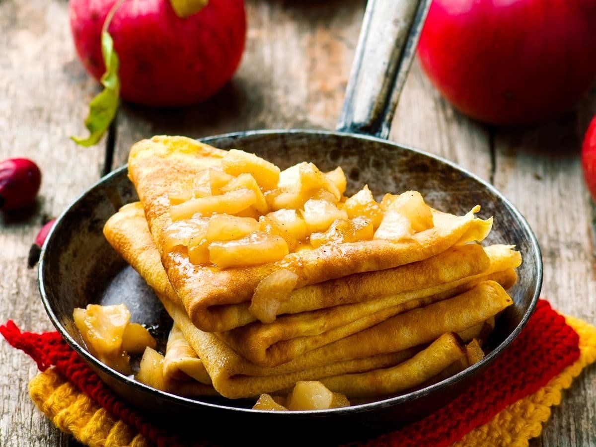 Crepes Two Ways:  Sweet Cinnamon Apple & Savory Veggie Delights 