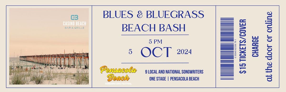 Pensacola Beach Songwriters Presents Blues & Bluegrass Beach Bash