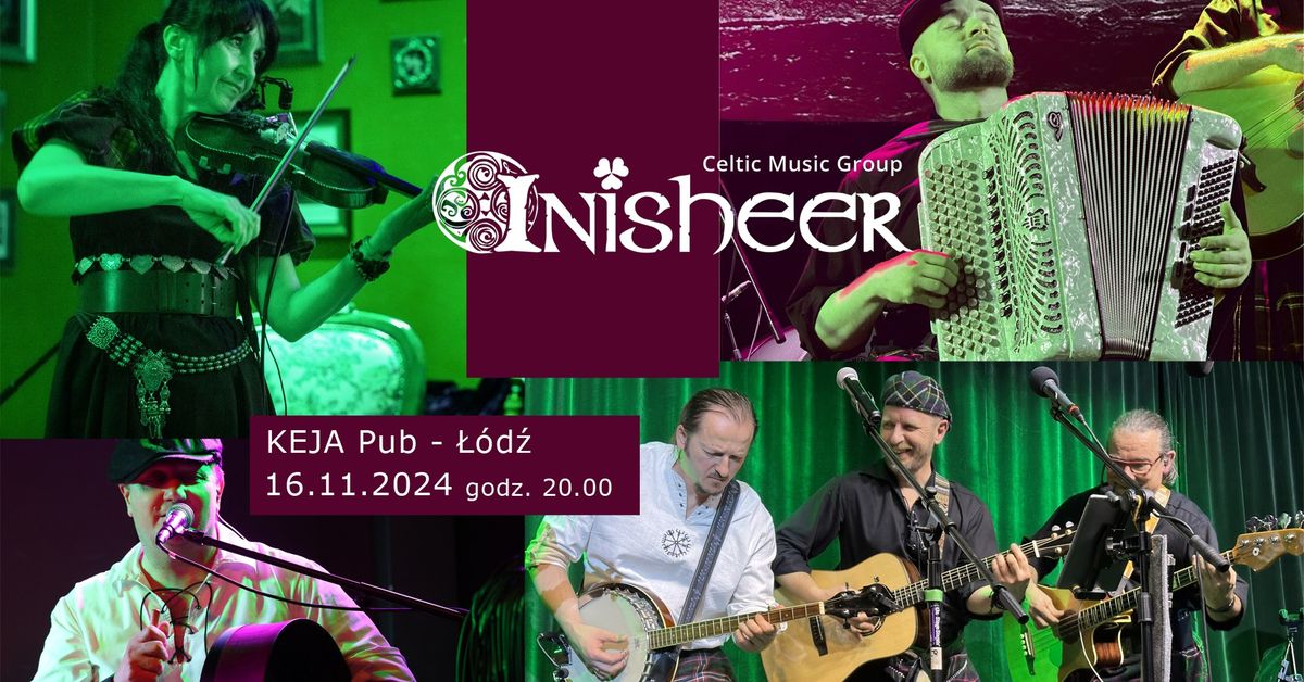 INISHEER w KEJA Pub \u2013 koncert  (muzyka irlandzka, szkocka z nutk\u0105 \u017ceglarsk\u0105)