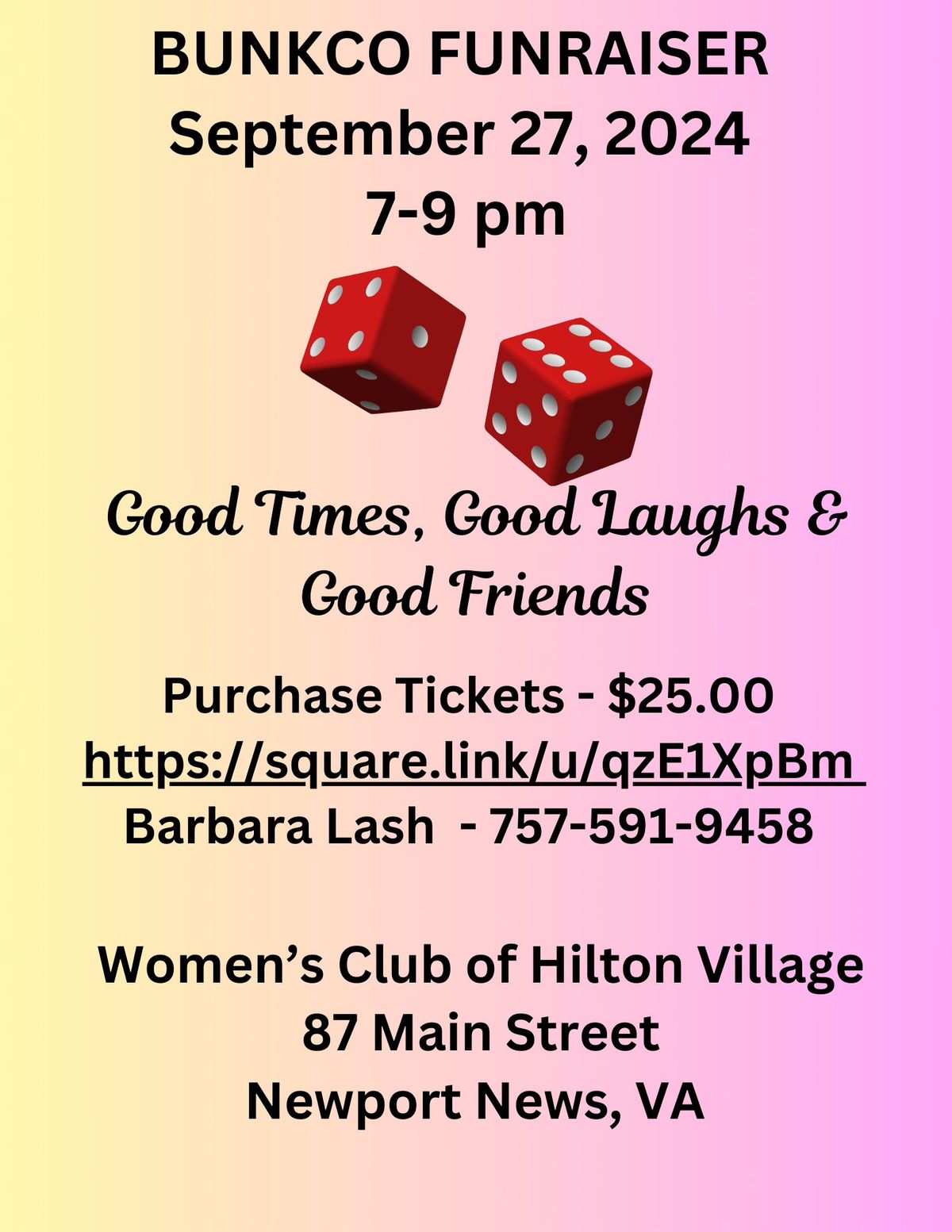 Bunco - Good Times and Fun