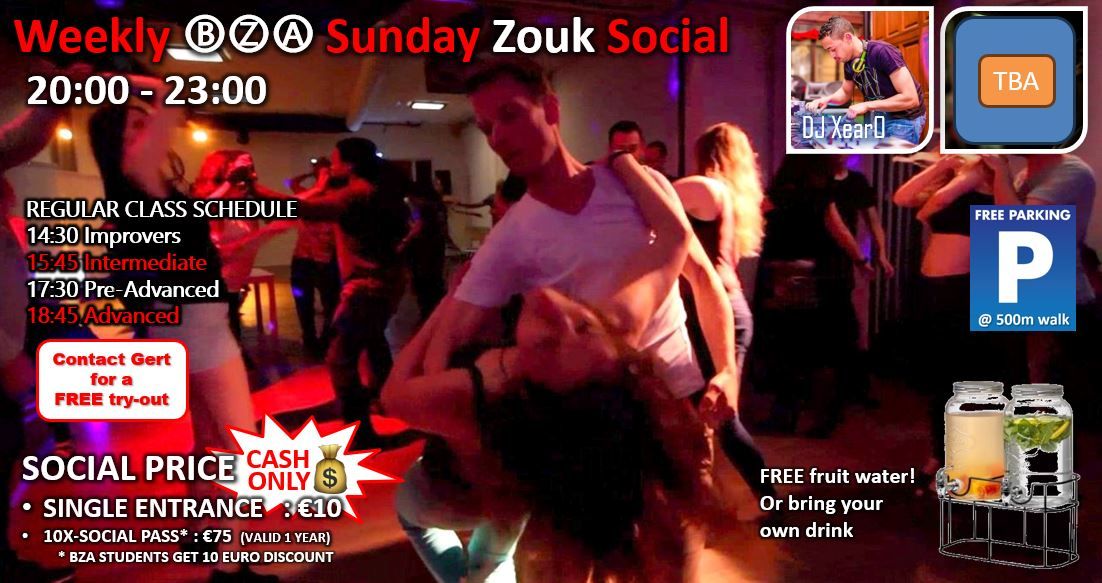 BZA Sunday Zouk Social - MAR 16 - Your Weekly Zouk Vitamins!