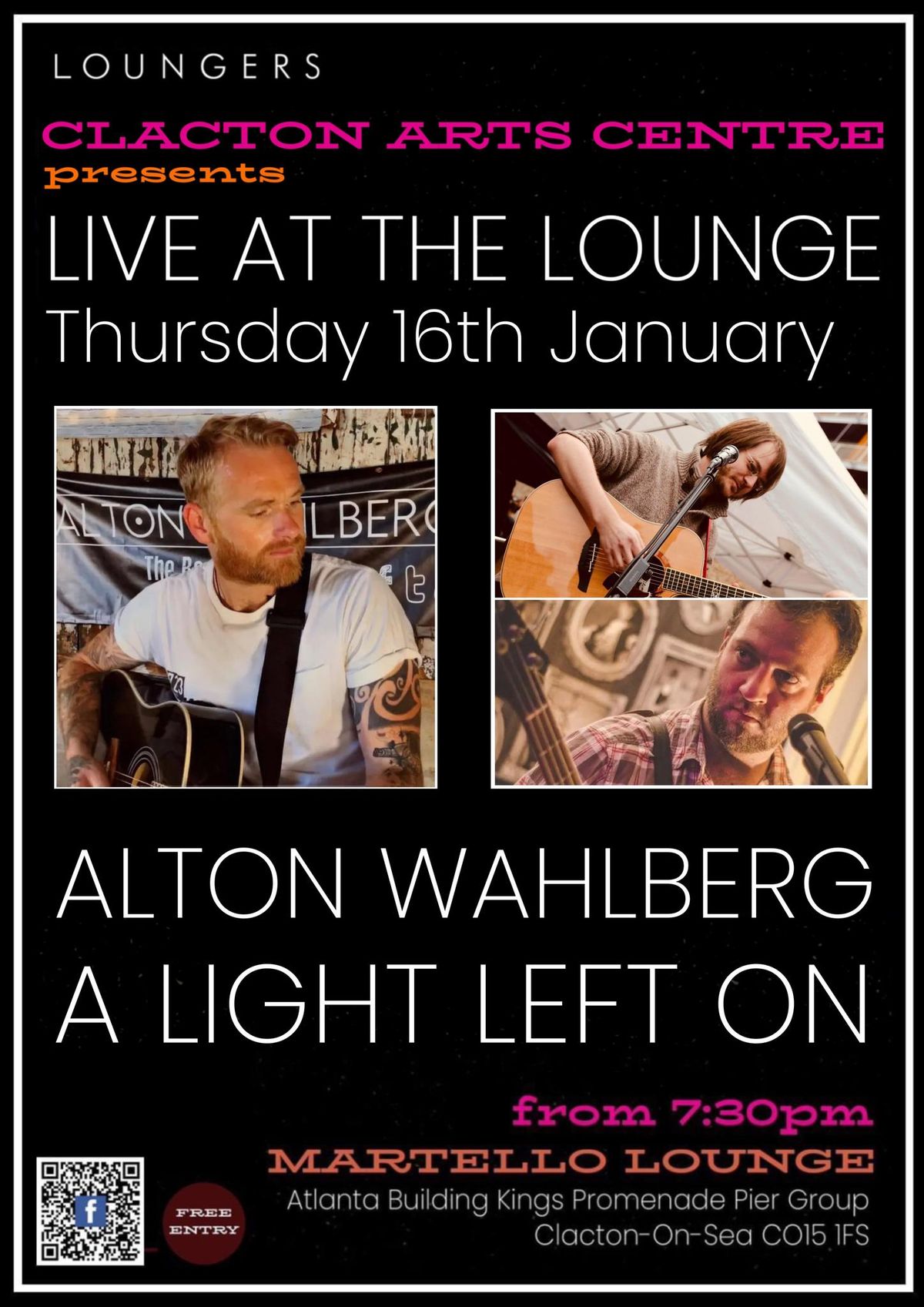 Alton Wahlberg + A Light Left On - Live at the Lounge, Clacton on Sea 