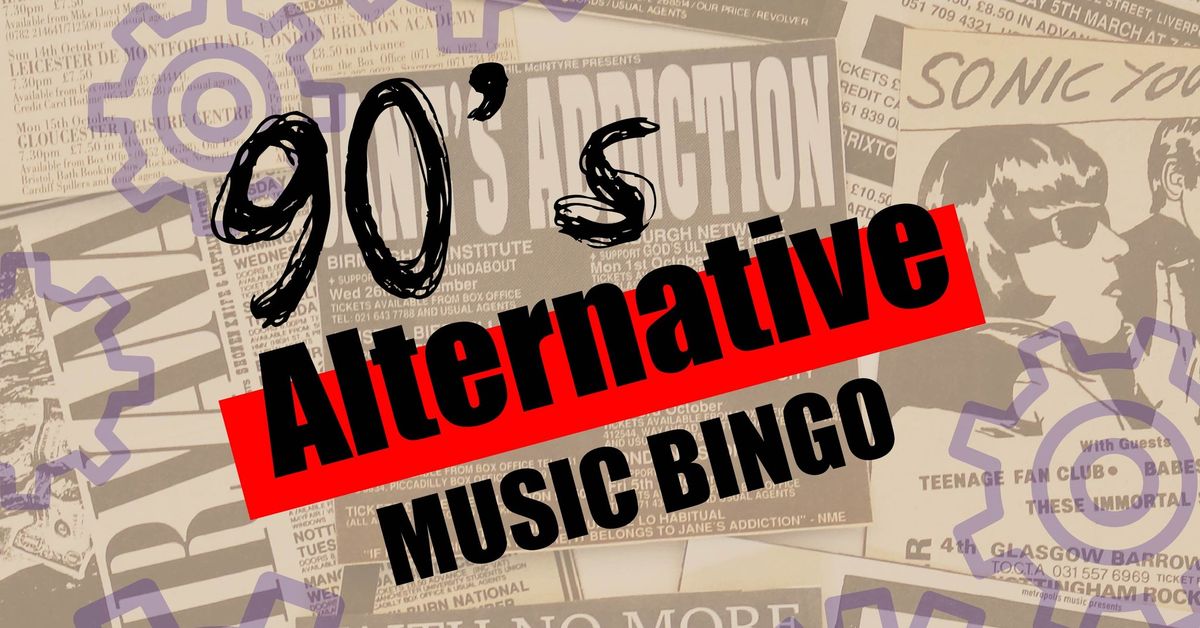 90's Alternative Music Bingo