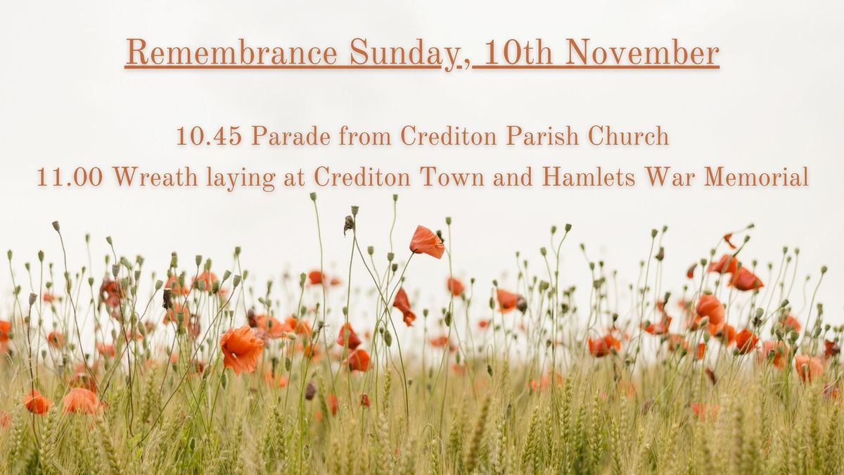 Remembrance Sunday in Crediton