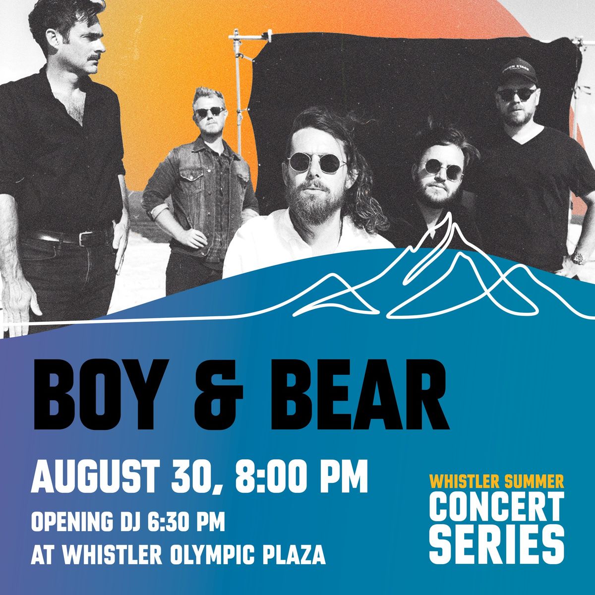 Boy & Bear - Whistler Summer Concert Series, Whistler BC