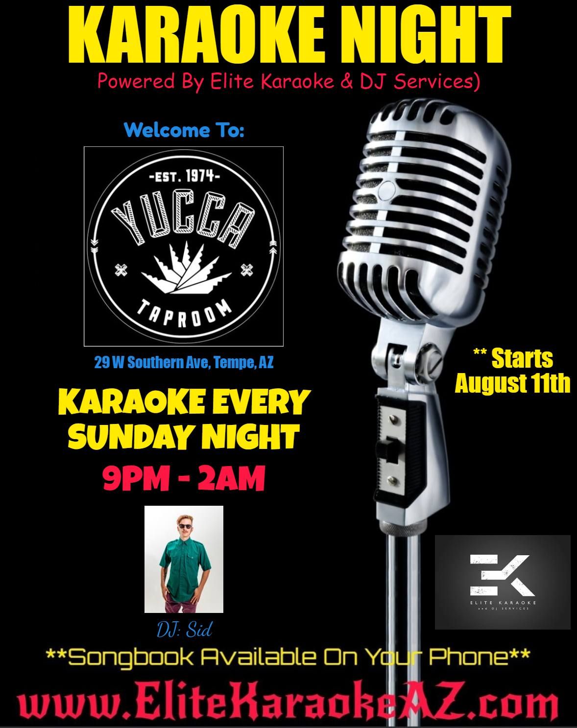 Yucca Taproom In Tempe Has Karaoke Every Sunday Night From 9pm - 2am