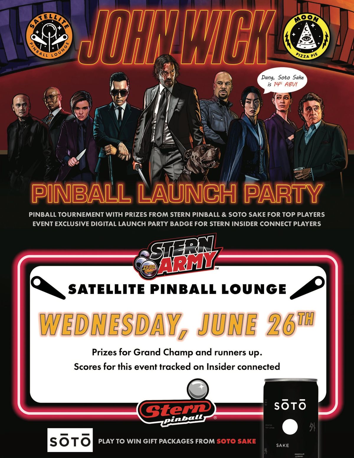 John Wick Pinball Launch Party