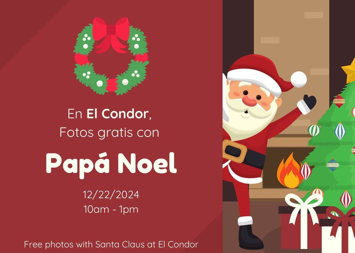 Foto gratis con Pap\u00e1 Noel en El Condor! \/ Free photo with Santa at El Condor!