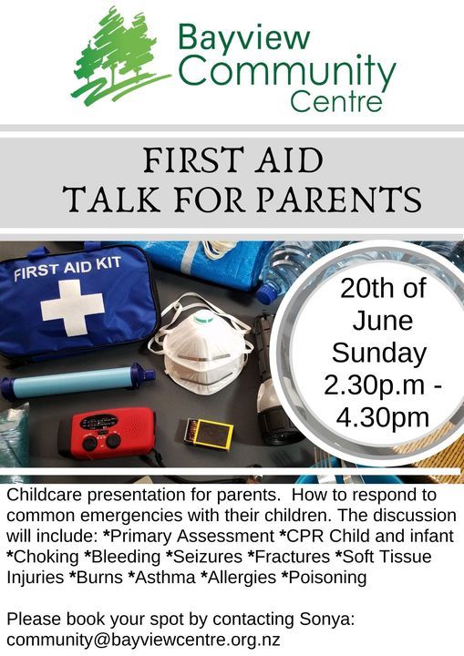 First Aid   talk for Parents