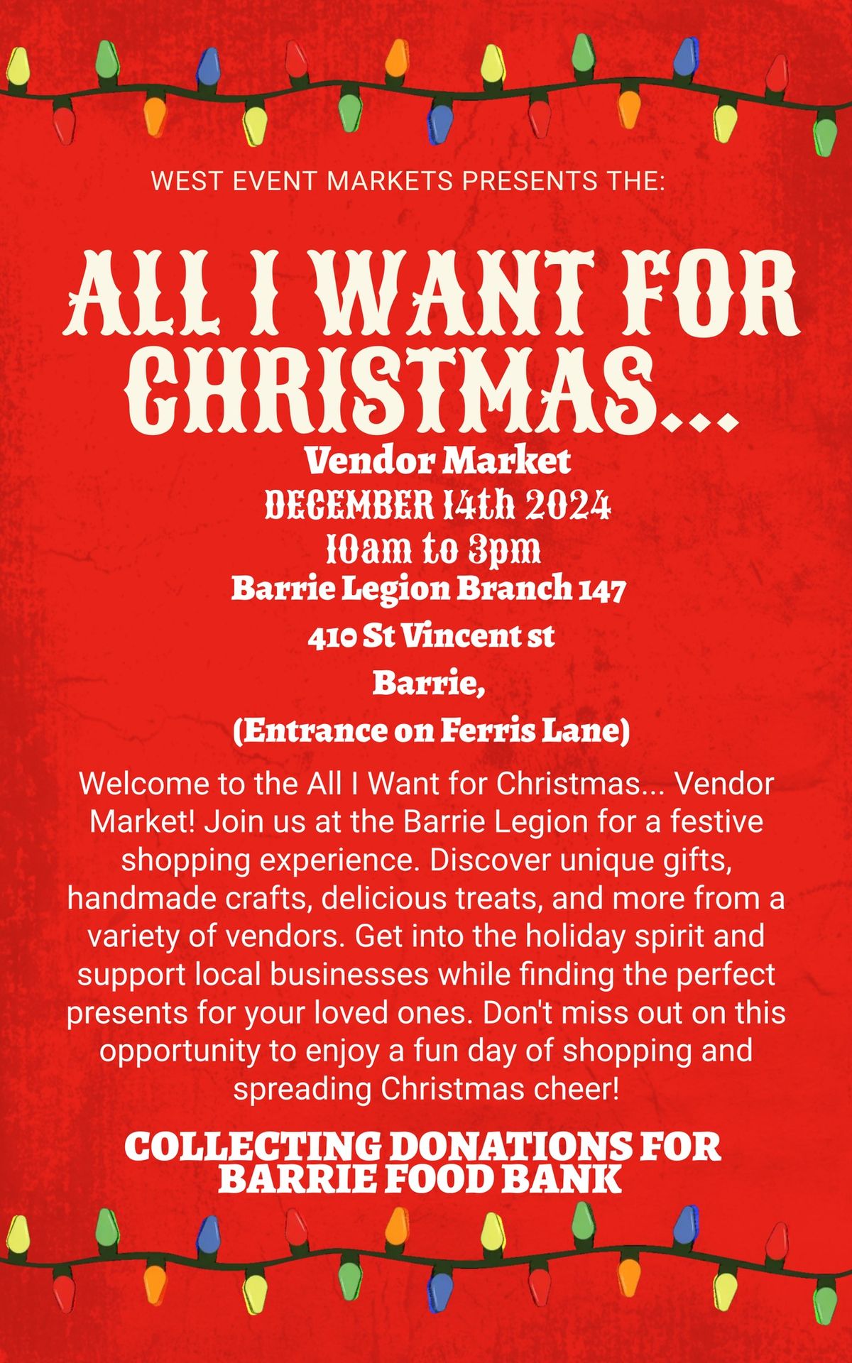 All I Want For Christmas... Vendor market