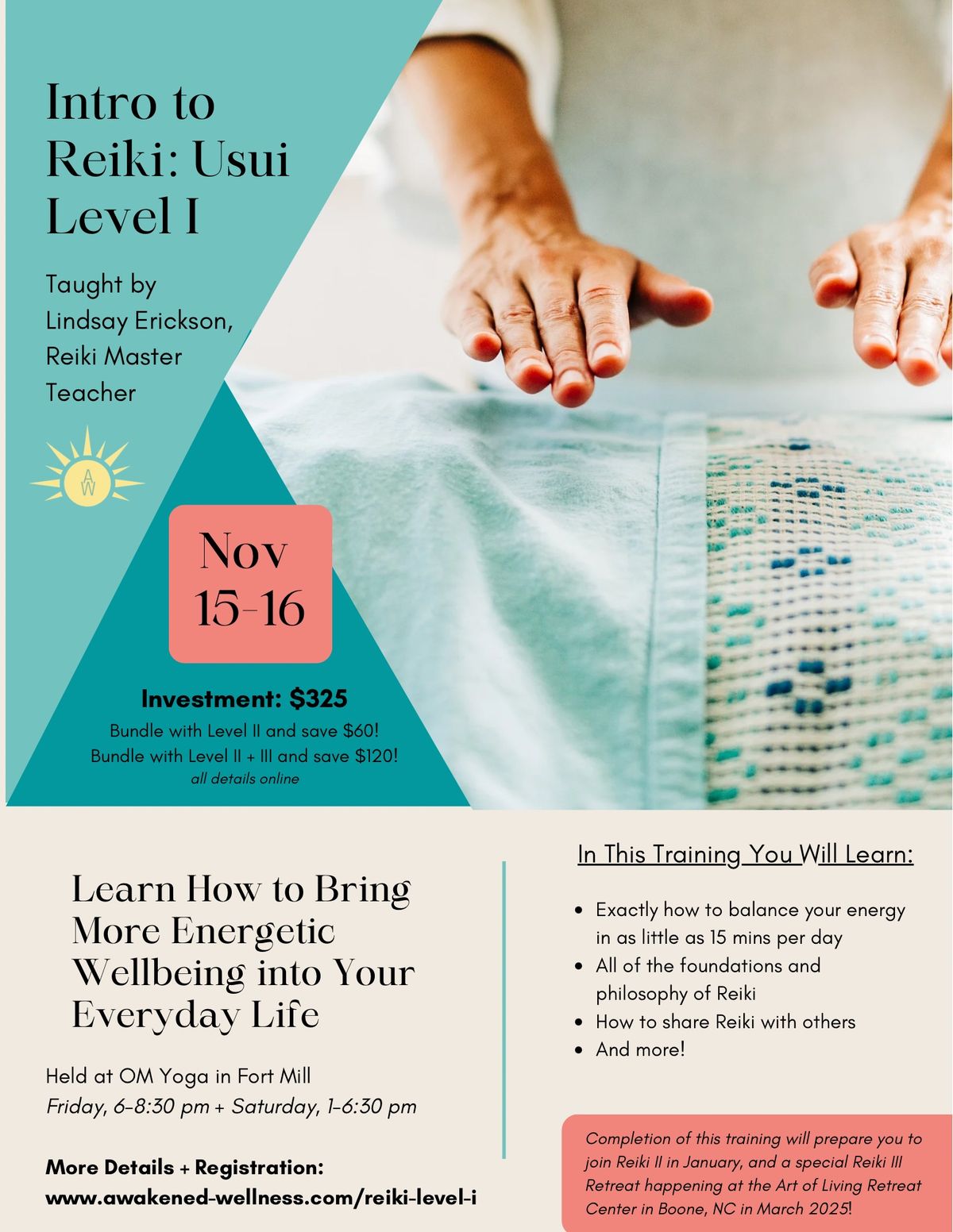 Intro to Reiki: Usui Level I Training