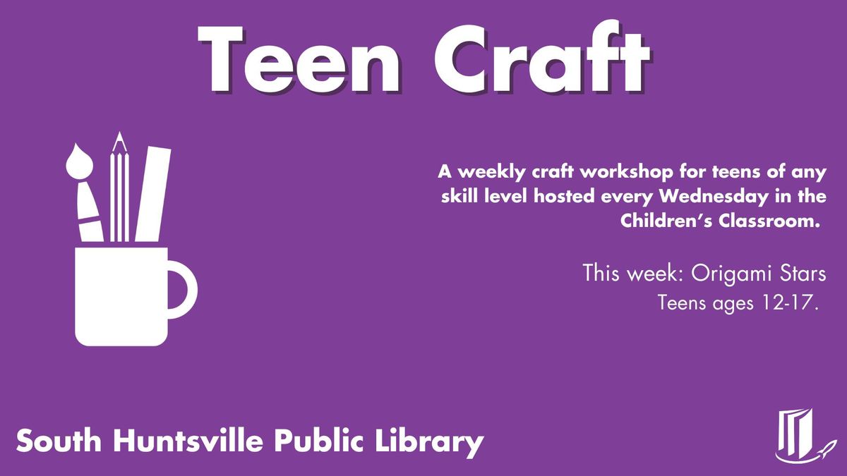 Teen Craft at South: Origami Stars