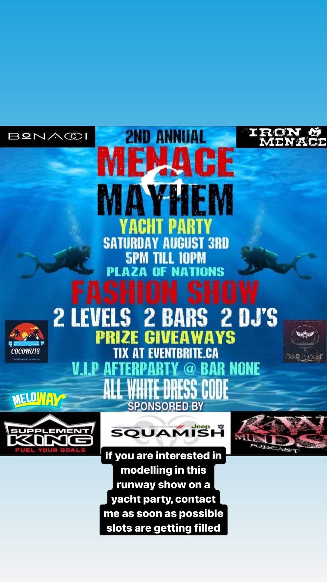 Menace Mayham Yacht Party 