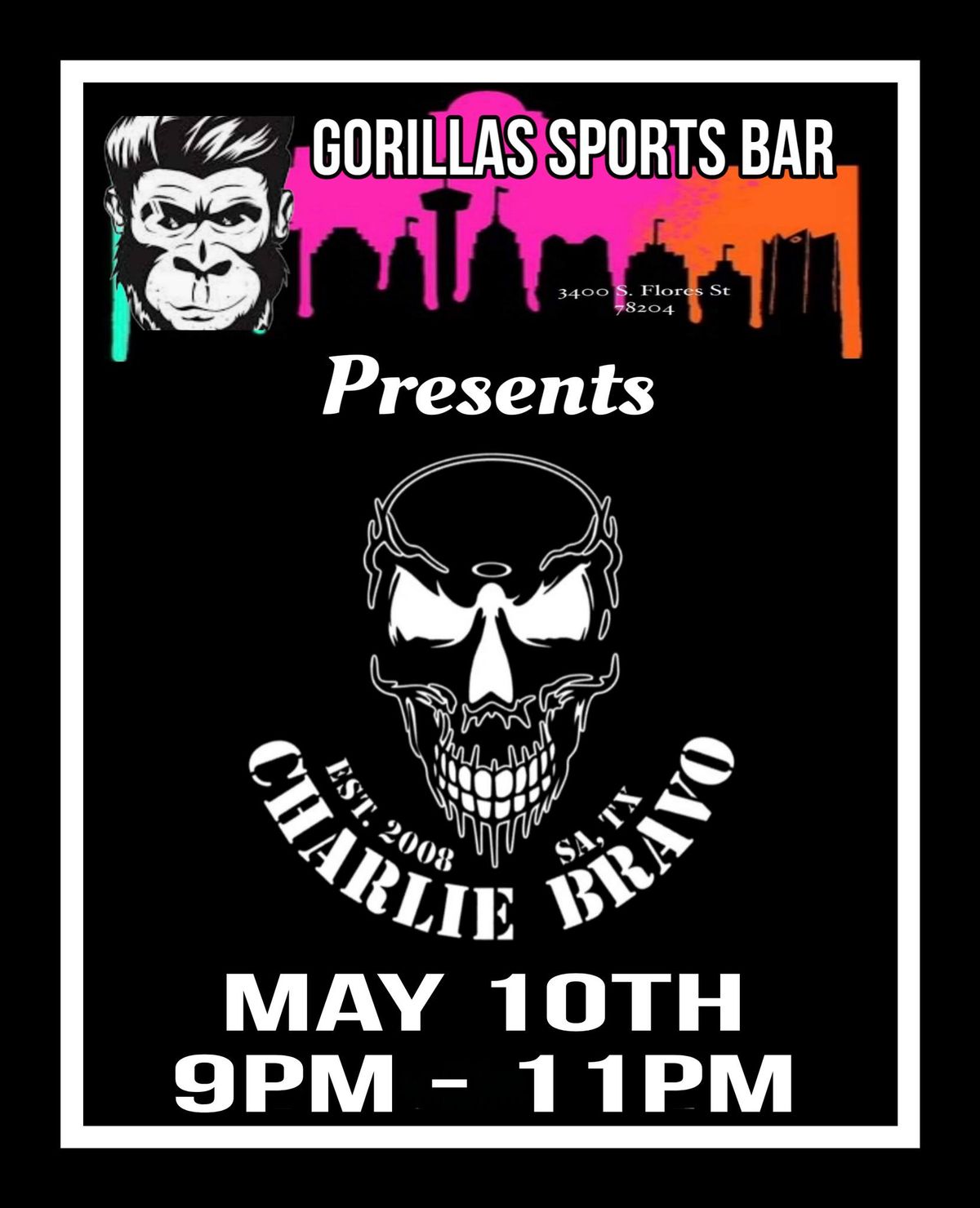 Charlie Bravo Rocks  Gorillas Sports Bar