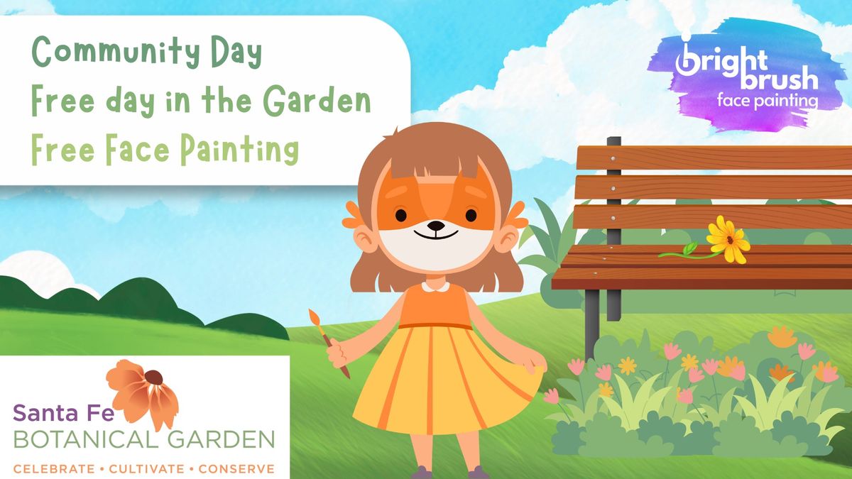 Free Face Painting at Santa Fe Botanical Garden