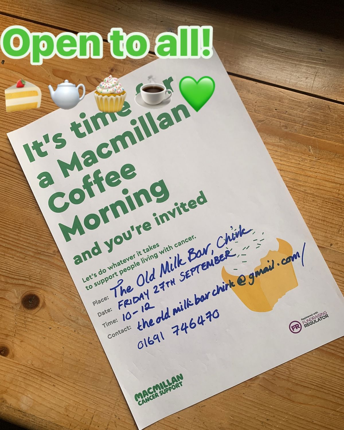 MacMillan Coffee Morning 