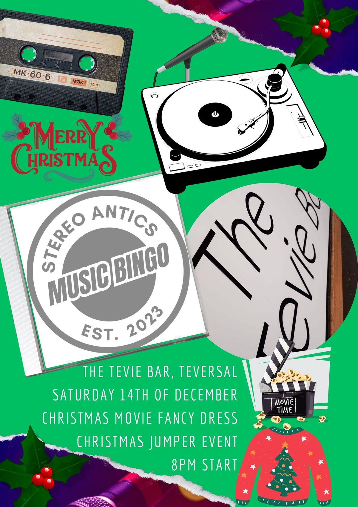 Stereo Antics Music Bingo Xmas Party @ The Tevie Bar