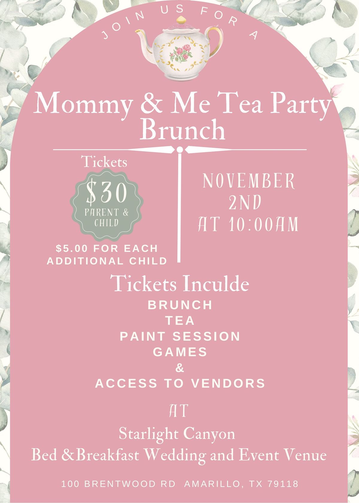 Mommy & Me Tea Party Brunch